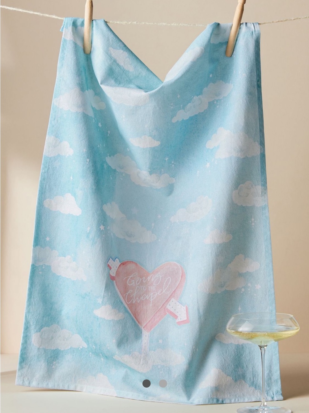 Going to the Chapel dish towel